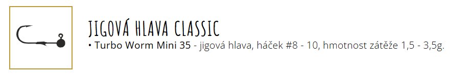 turbo worm mini jigova hlavicka